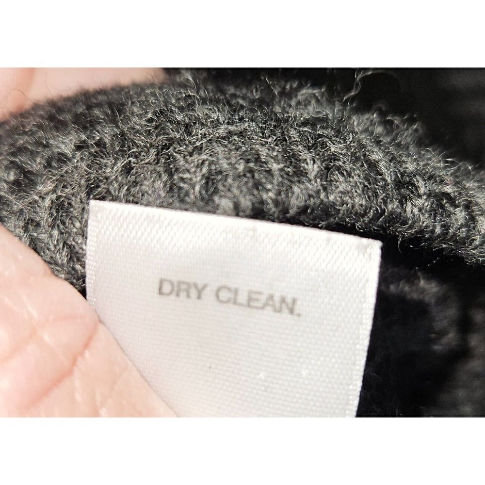 J Jill Long Button Front Cardigan Womens XL Herringbone Grey Wool Blend Pockets - Picture 10 of 12